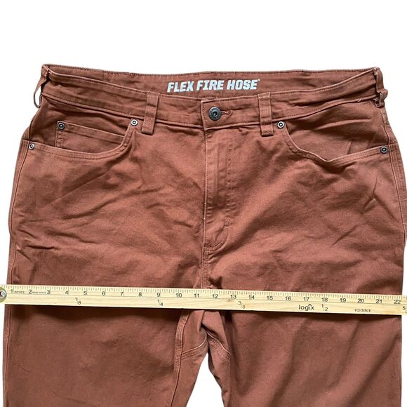 Duluth Trading Pants Men 38x29 Rusty Brown Flex Fire Hose Work Utility Casual - Picture 6 of 12